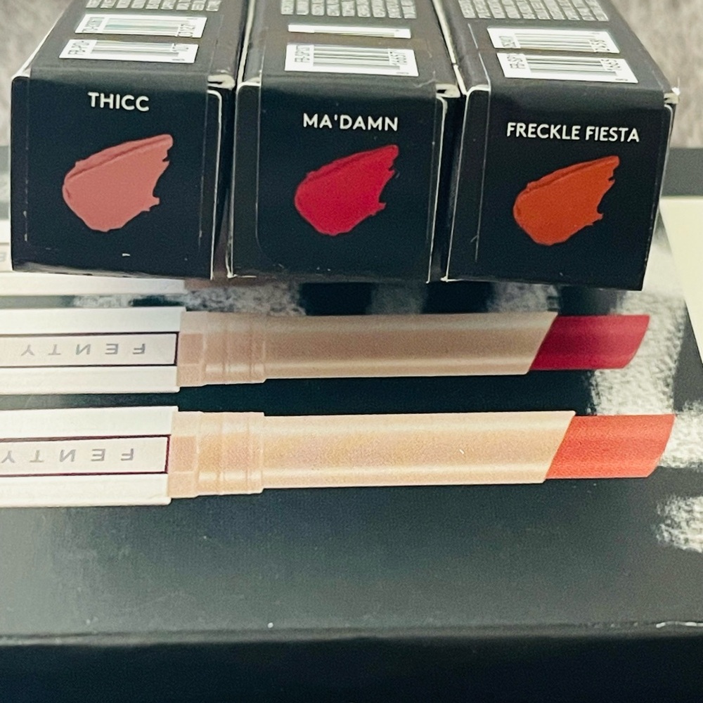 *RARE* Fenty Beauty Mattemoiselle Trio Plush Matte Lipstick Set - Picture 4 of 5